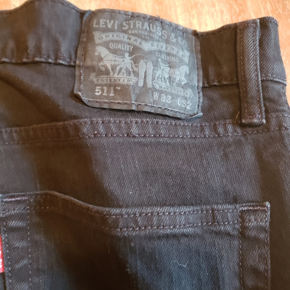 Men's black levis jeans.
